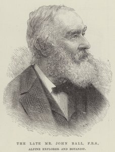 アルプス探検家であり植物学者である故ジョン・ボール氏(彫刻) 作： English School