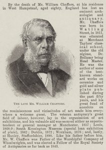 故William Chaffers氏（彫刻）。 作： English School
