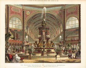 1862年の国際展覧会のマジョリカの噴水 作： English School