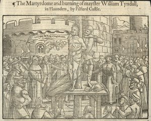 フィルフォード城そばのフラウンダースにおけるウィリアム・ティンダルの殉教と火刑（エングレーヴィング）