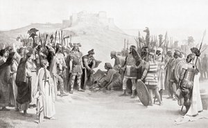 ハンニバルが紀元前218年にアルプスを越えた際に、古代ガリアのケルト民族であるキュートロネスと出会ったことを示す、Hutchinson