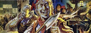 暴徒は通りに集まり、多くの囚人がその夜殺されました 作： English School