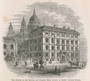 ロンドンのクイーンビクトリアストリートにある英国および外国の聖書協会の事務所 作： English School
