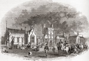 19世紀後半に再建された旧ベッドフォード・スクール：A Pictorial Museum, pub.1847 作： English School