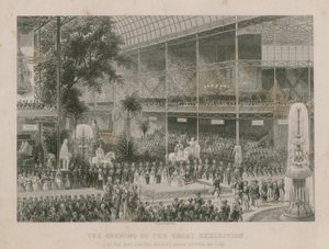 1851年5月1日、ビクトリア女王陛下の最も優雅な陛下による大展覧会のオープニング 作： English School