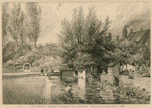 1680年に設立された、バニッゲウェルズの最初の庭園の入り口