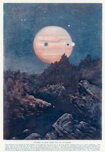 木星の衛星から見た木星（カラー写真 作： English School