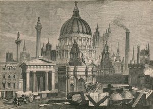 フリーメーソンエンブレムとグループ化されたイギリスの主要な建築作品 作： English School
