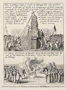 1809年5月の次の日曜日の次の日曜日に、イコノクラストとピューリタンによるチープサイドクロスの引き下げと、同じスポーツでのスポーツの本の焼き付け 作： English School