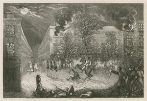 ブリストルでの暴動、1831年 作： English School