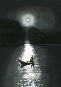 ラップランドの真夏の夜の太陽
