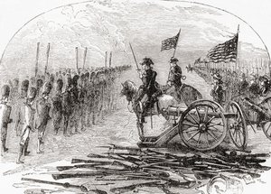 第2次サラトガの戦いの後、バーゴイン将軍の降伏 作： English School