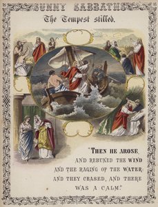The tempest stilled (coloured engraving) 作： English School