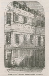 Thomas Chattertons House、Brooks Street、Holborn、ロンドン 作： English School