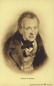 トマス・ド・クインシー（1785-1859）イギリスの随筆家（リトグラフ）
