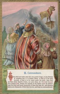 汝、汝のためにいかなる彫像も造ってはならない（chromolitho 作： English School