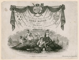 1828年11月10日にロードメイヤーズエンターテイメントへの入場券 作： English School