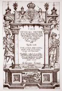 タイトルページ、Knolles General History of the Turks、パブ。 Adam Islip、1603