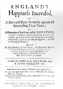 イングランドの幸福へのタイトルページ、ジョンフォースター著、1664年発行（印刷物）