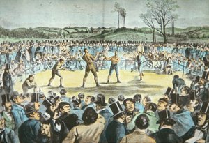 4月17日にイギリスのファーンバラで行われたトム・セイヤーズ対ジョン・ヒーナン戦。 作： English School