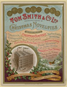 Tom Smith＆Co Ltd、クリスマスノベルティ、クリスマスクラッカー、パンフレットカバー 作： English School