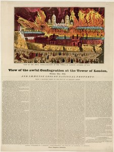 ロンドン火の塔、1841 作： English School