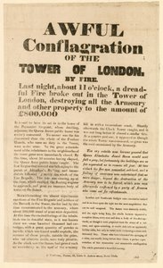ロンドン火の塔、1841 作： English School