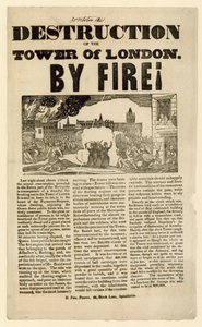 ロンドン火の塔、1841 作： English School