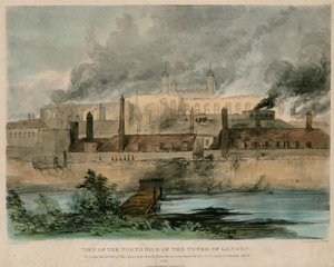 ロンドン火の塔、1841 作： English School