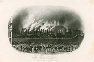 ロンドン火の塔、1841 作： English School