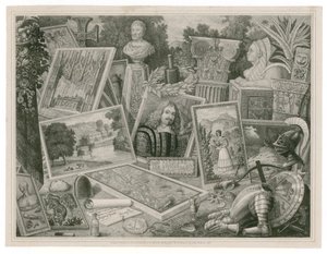 1830年、リトグラフアートのスキルを促進するロバートマーティンのトレードカード 作： English School