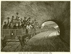 地下鉄道の試乗旅行、1863 作： English School