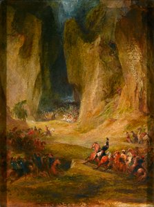 Trukkee、1845年2月28日、Sir Charles Napiers HillのBaluchistanでのキャンペーン中の出来事。 作： English School
