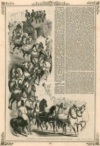 エミディ氏がロンドンからグリニッジまで運転した28頭の馬 作： English School
