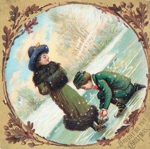 靴ひもを結ぶ、クリスマスカード 作： English School