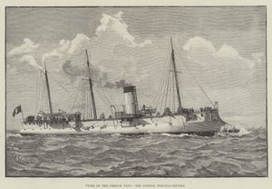 フランス海軍のタイプ、コンドル、魚雷巡洋艦(エングレービング) 作： English School