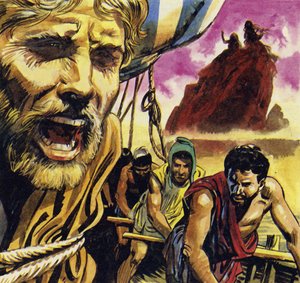 ユリシーズは乗組員に彼を解放するように頼み、サイレンの呼びかけに答えられるようにした 作： English School