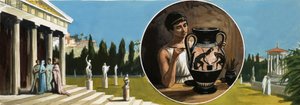 古代の工芸品についての正体不明のモンタージュ 作： English School