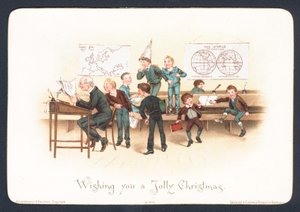 教室で手に負えない学生、クリスマスカード 作： English School