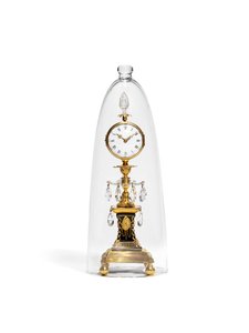 珍しいジョージ3世の「燭台時計」、18世紀後半（オルモルとカットガラス）（2597811も参照） 作： English School