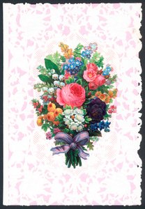 バレンタインデーの花のグリーティングカード 作： English School