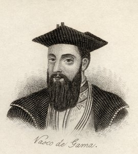 1825年に出版された「クラブの歴史辞典」からのバスコダガマ 作： English School