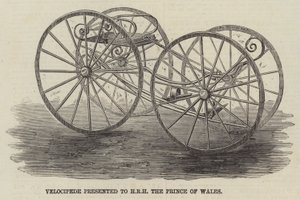 プリンス・オブ・ウェールズ殿下に贈られたVelocipede（刻印 作： English School