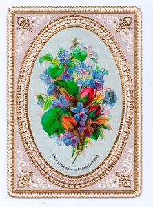 ビクトリア朝のクリスマスカード、1880年頃 作： English School