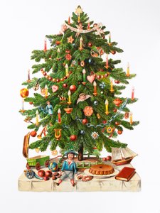 ビクトリア朝のクリスマスカード、1880年頃（紙くずの救済） 作： English School