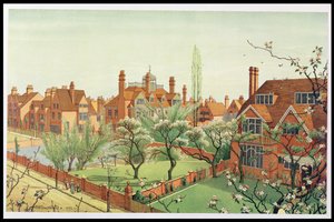 ベッドフォードパークの眺め、1882年 作： English School