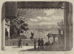 連合国軍司令部から見た広東の風景(銅版画) 作： English School