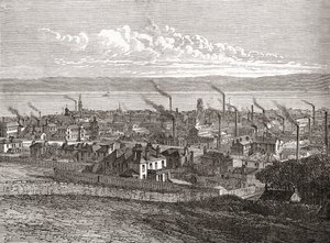 1893年頃に出版された「Cities of the World」より、スコットランド、ダンディーの眺め（プリント）