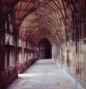 回廊の眺め、1355年頃 作： English School