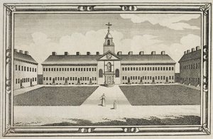 Ironmongers Company Almshouses、Kingsland Road、Hackney、c.1820のビュー 作： English School